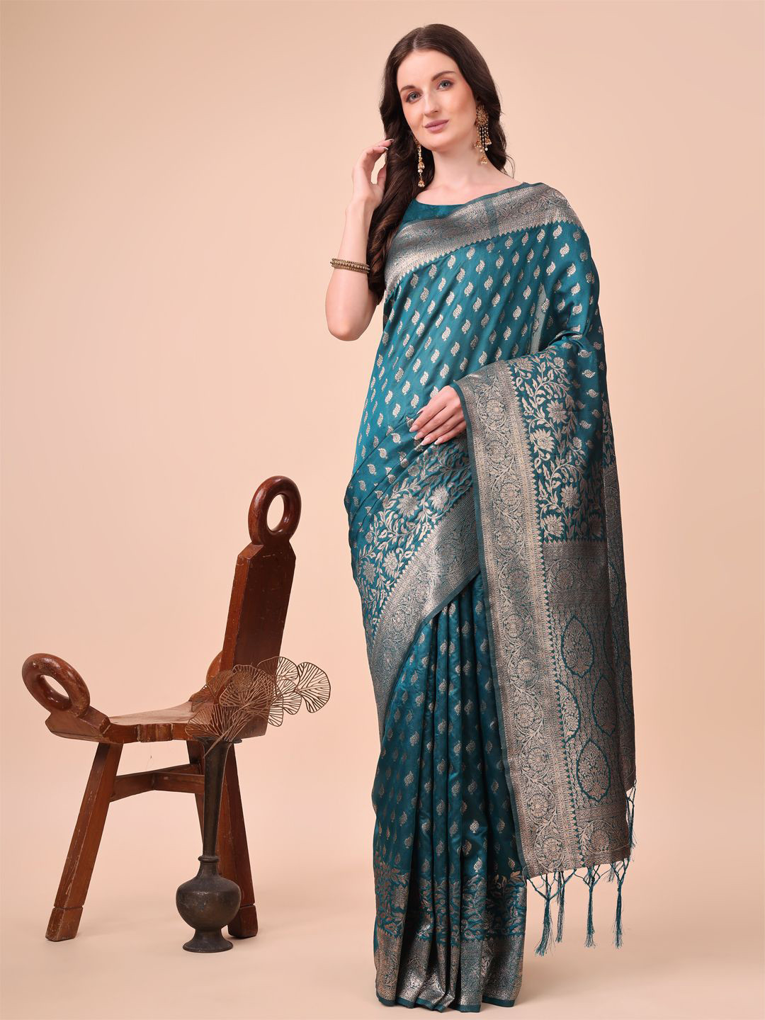 Panzora Woven Design Zari Banarsi Saree