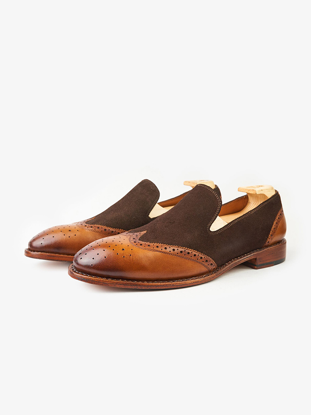 Whitemuds Jermyn Brown Suede Slip Ons