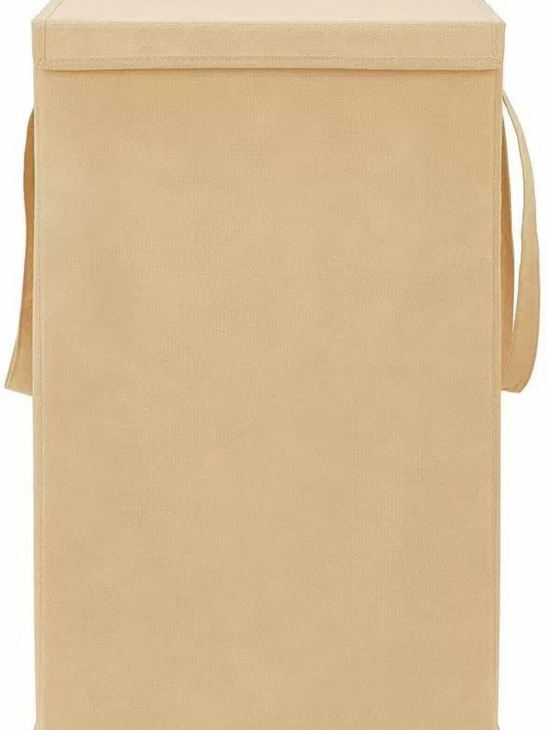 Aura Beige Foldable Laundry Bag with Lid & Handles-68 l