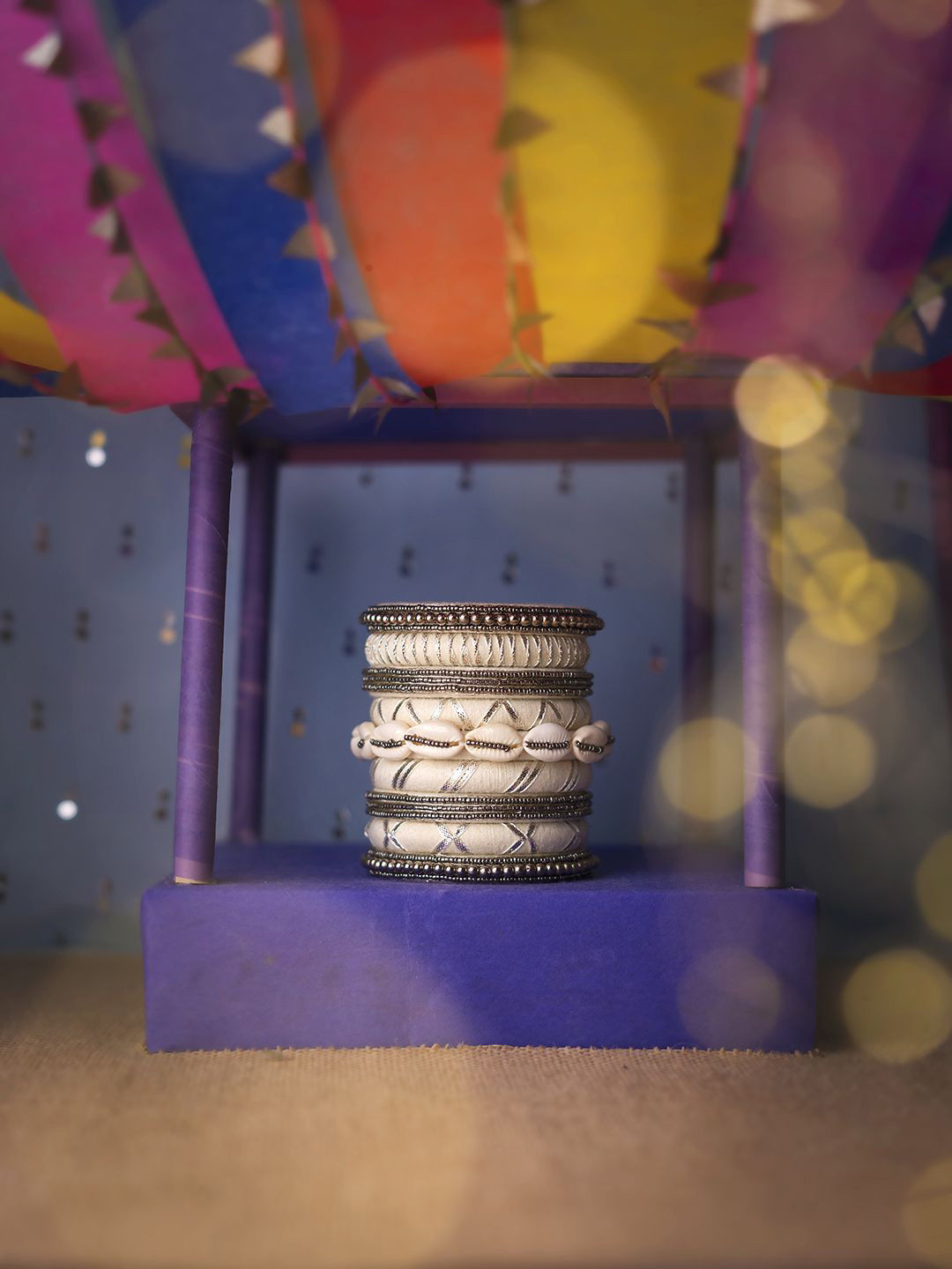 Taasha Craft Handcrafted Cotton Thread Bangles Set