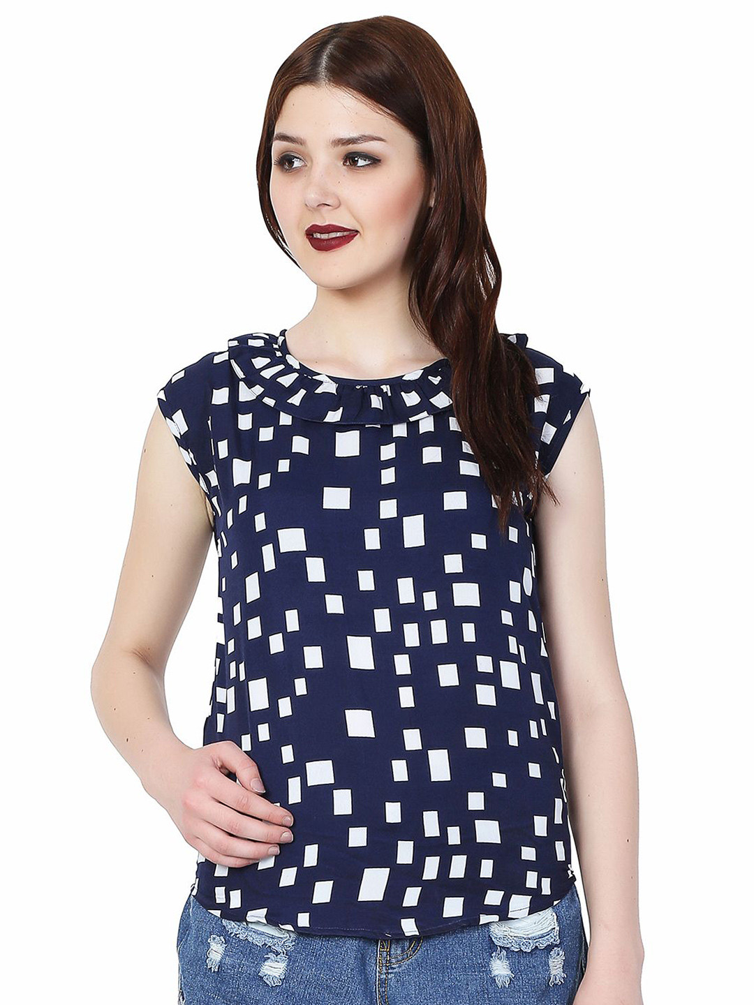 MALLORY WINSTON Women 1 Selfdesign Crepe Top