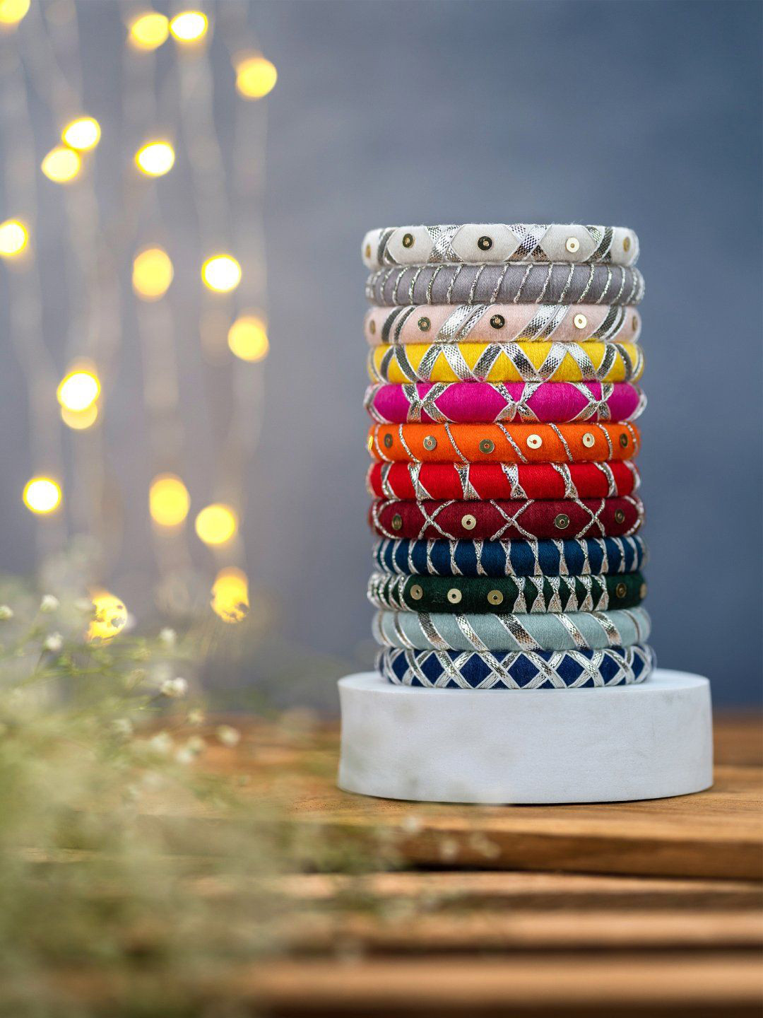 Taasha Craft Aarohi Set Of 12 Thread Bangles