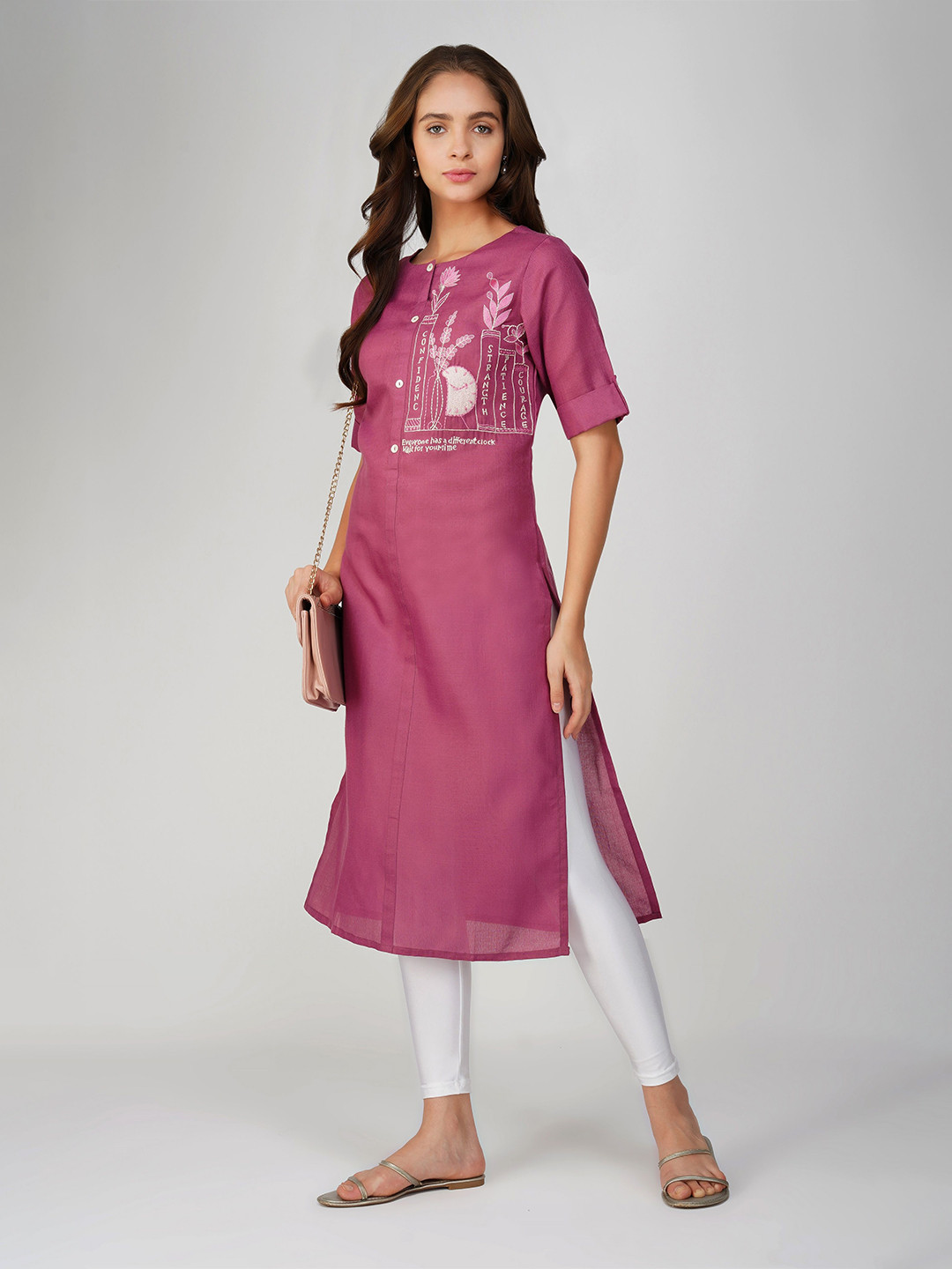 Rootover 30 Women Yoke Design Gotta Patti Maternity Gotta Patti Empire Anarkali Kurti