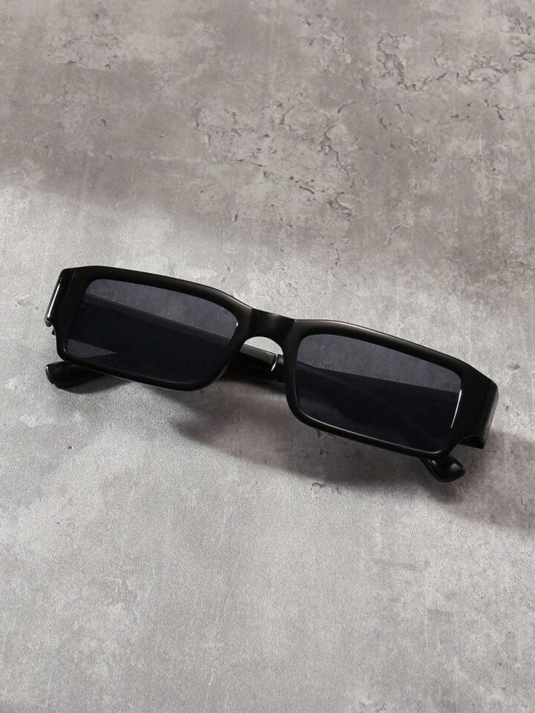 IFLASH Unisex Rectangle Sunglasses with UV Protected Lens 22002 MC STAN NEW BLK