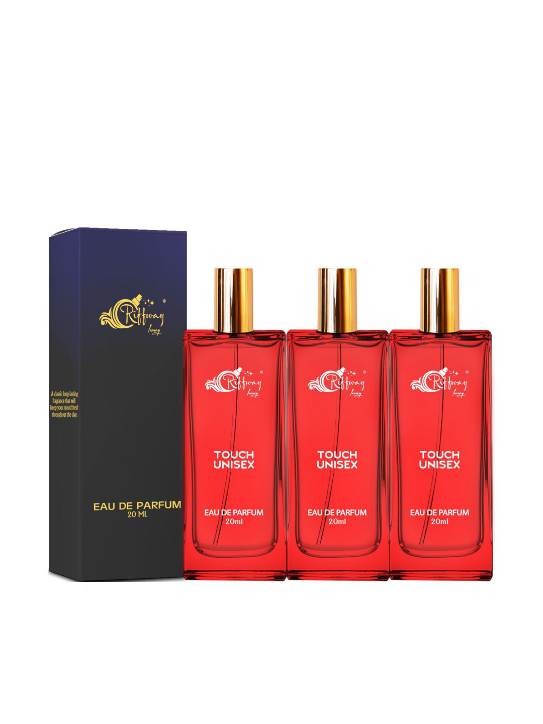 riffway Set Of 3 Touch Long Lasting Eau De Parfum- 20 ml Each