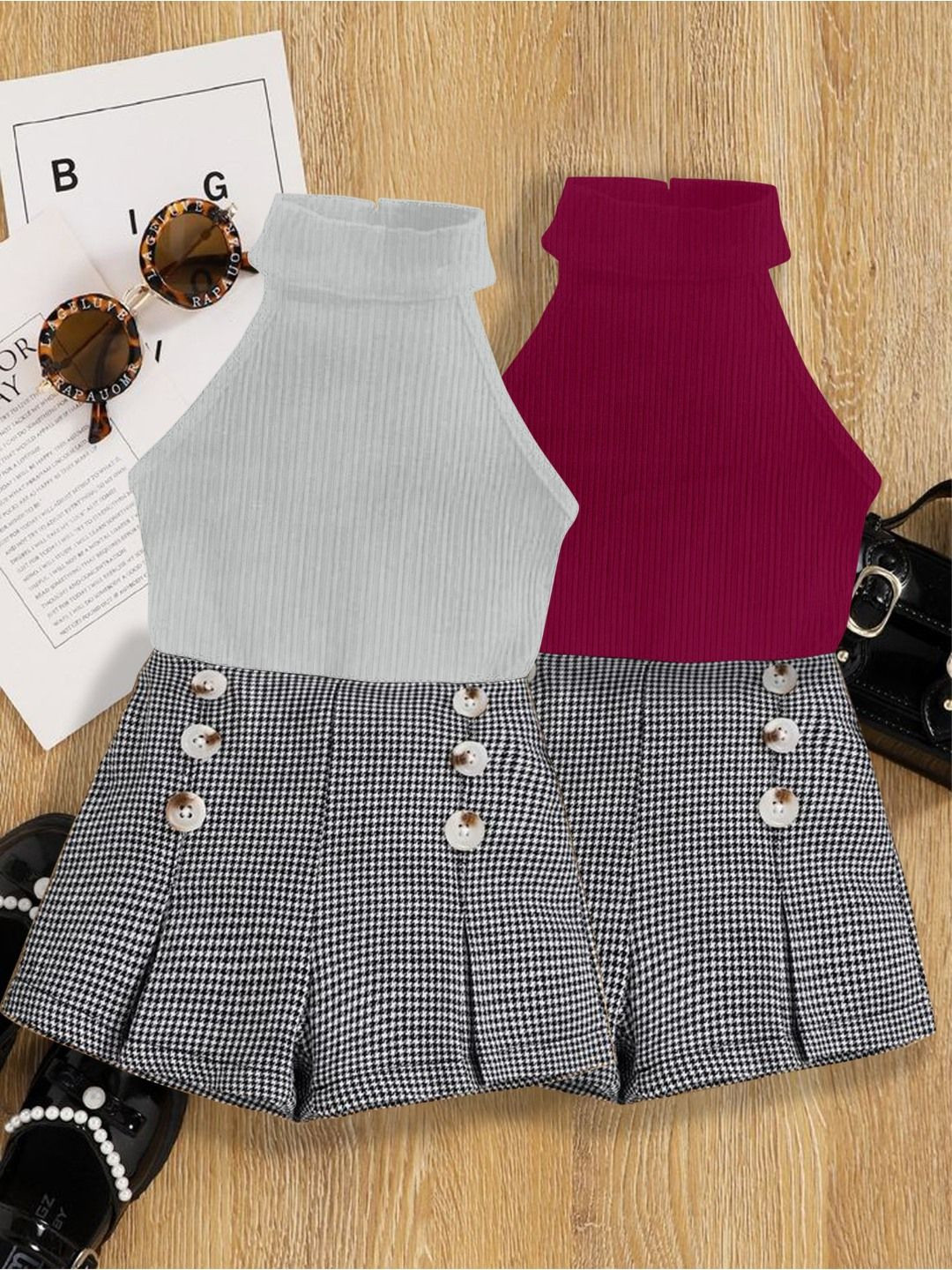 DEL LUNA Girl Pack Of 2 Top & Short Clothing Set