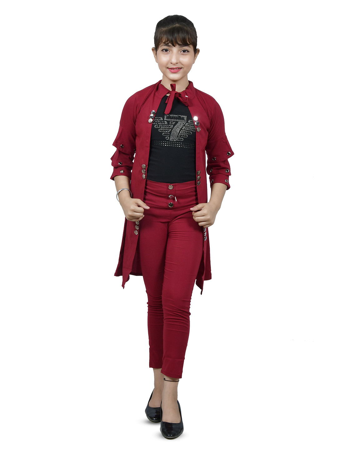 PERFECTPIVOT Girl Solid Tie-Up Neck Bodycon Dress