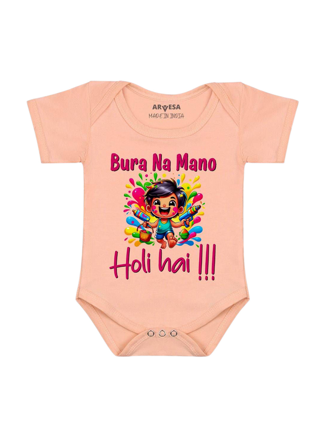 Arvesa Holi Hai Printed Romper