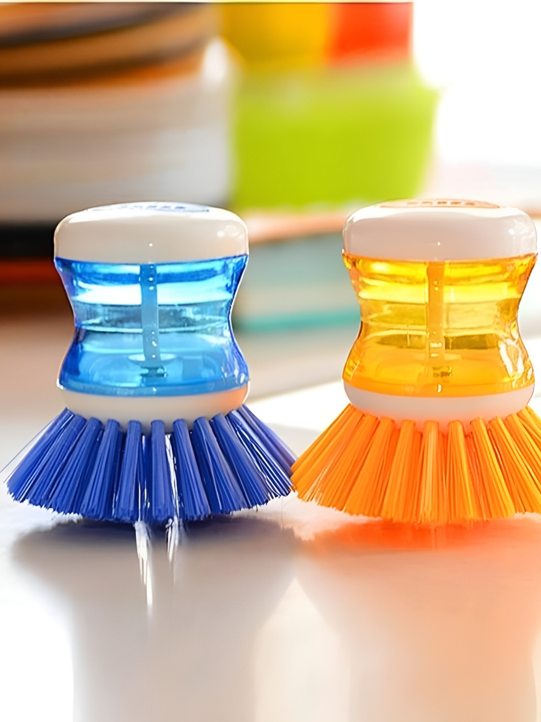 ARPANA BRIGHT Yellow & Blue 2 Pieces Bath Accessories Set