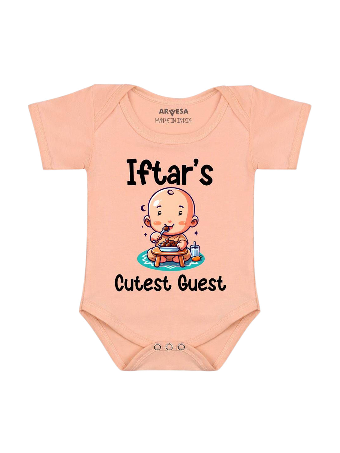 Arvesa Iftar Cutest Guest Printed Romper