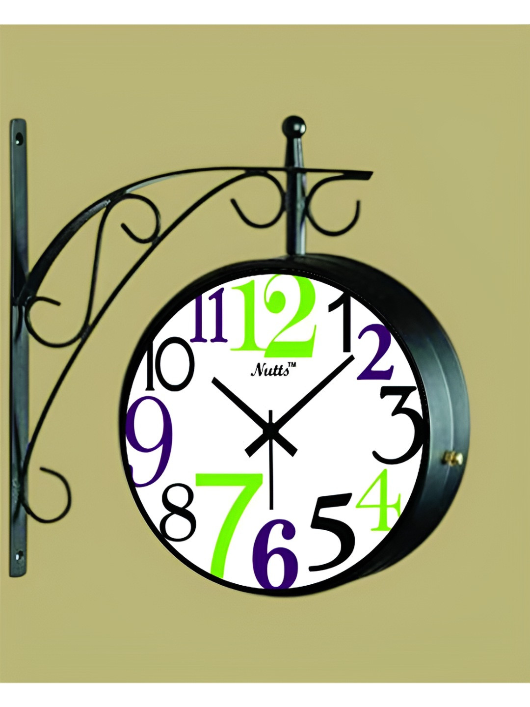 Nutts Black & White Vintage Wall Clock