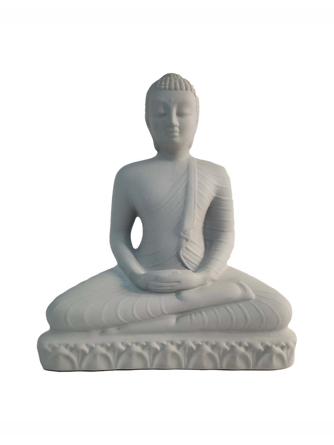 Azul Meditating Grey Polyresin Matte Home Office Medium Showpiece - 8.5 Inches