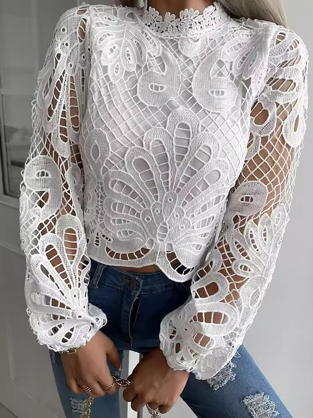 bebe Tribal Choker Neck Top