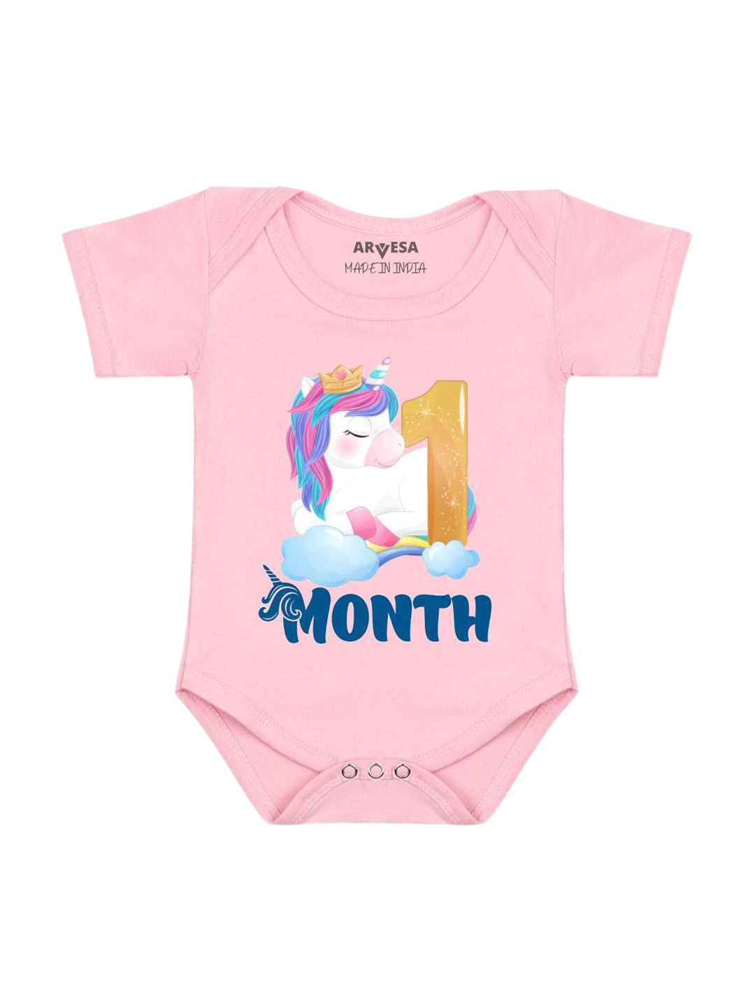 Arvesa 1 Month Baby Printed Bodysuit