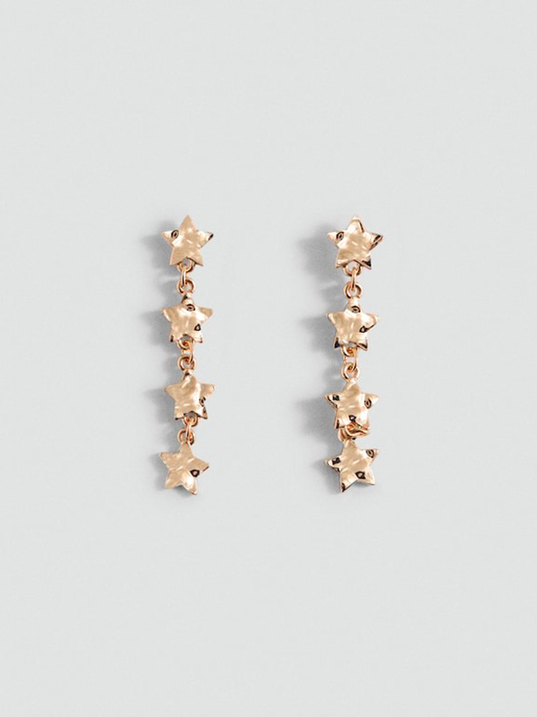 MANGO Star-Shaped Drop Earrings