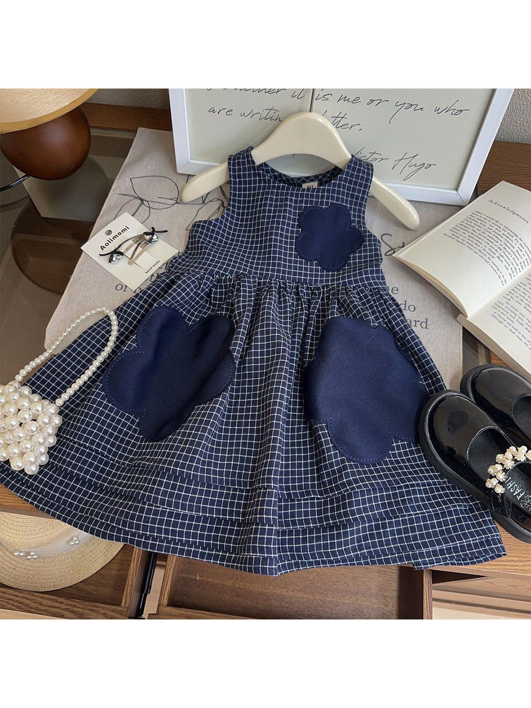 StyleCast x Revolte Girls Checked Striped A-Line Mini Dress