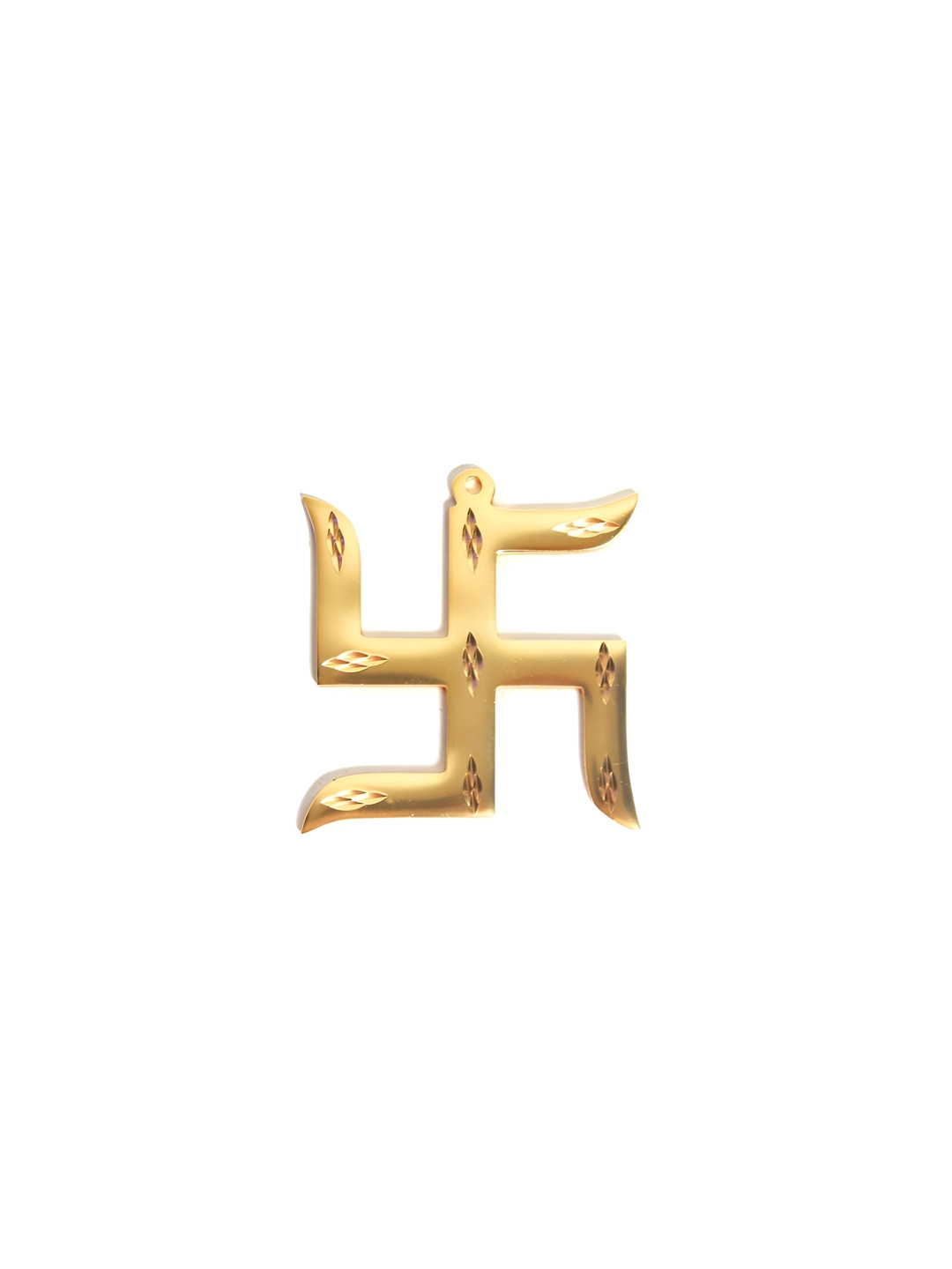 The Spiritual Living Fancy Swastik Brass Glossy Hall Spiritual Wall Decor-2In
