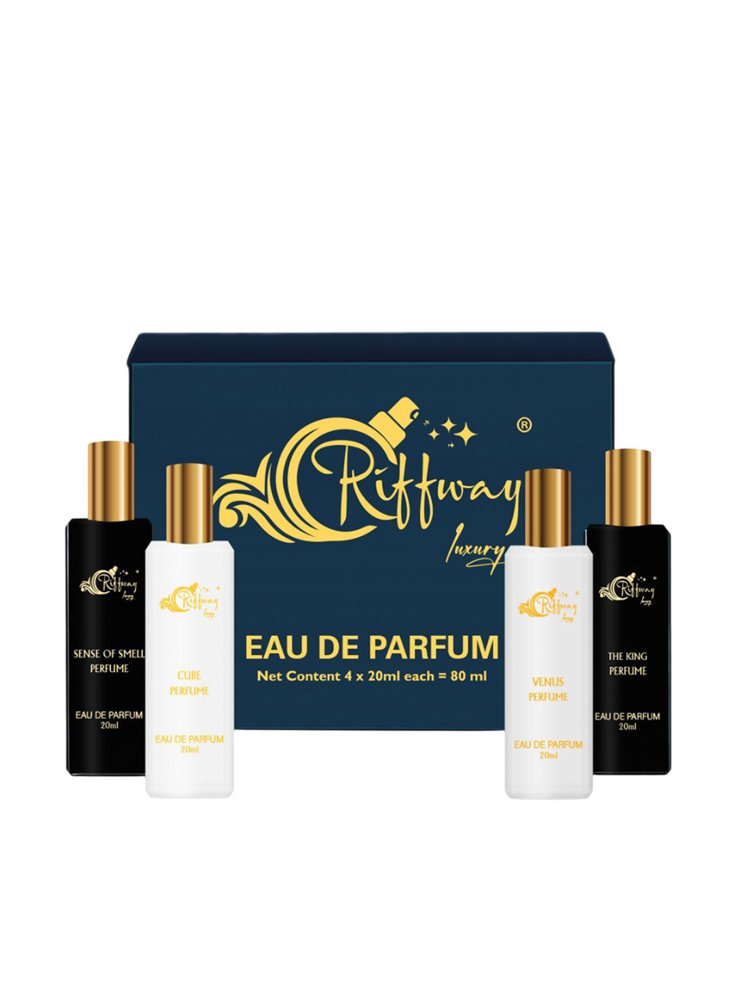 riffway Set Of 4 Sense Of Smell, Clibe, Venus, The King  Eau De Parfum- 20 ml Each