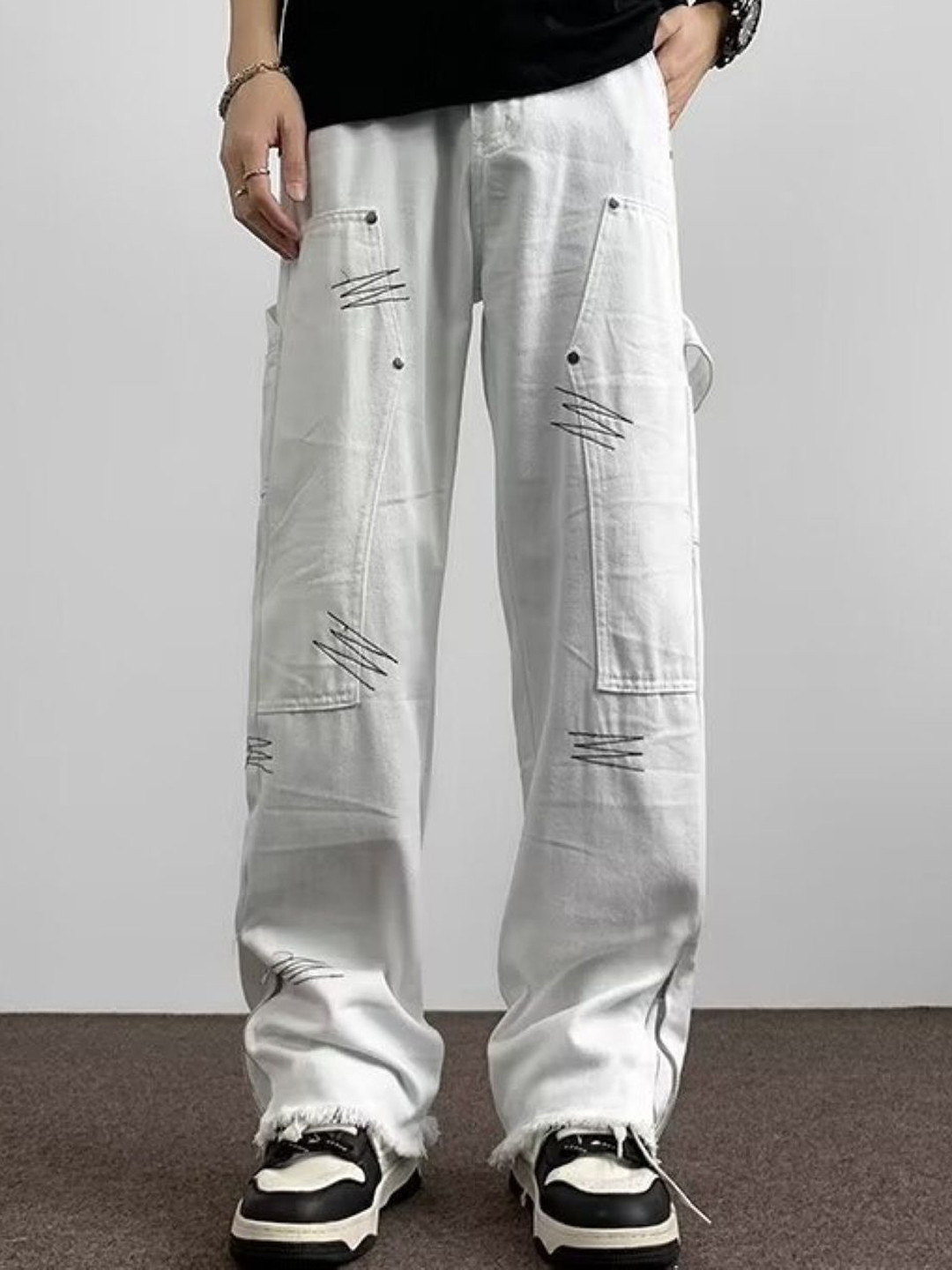 KPOP Men Original Mid-Rise Straight Fit rousers