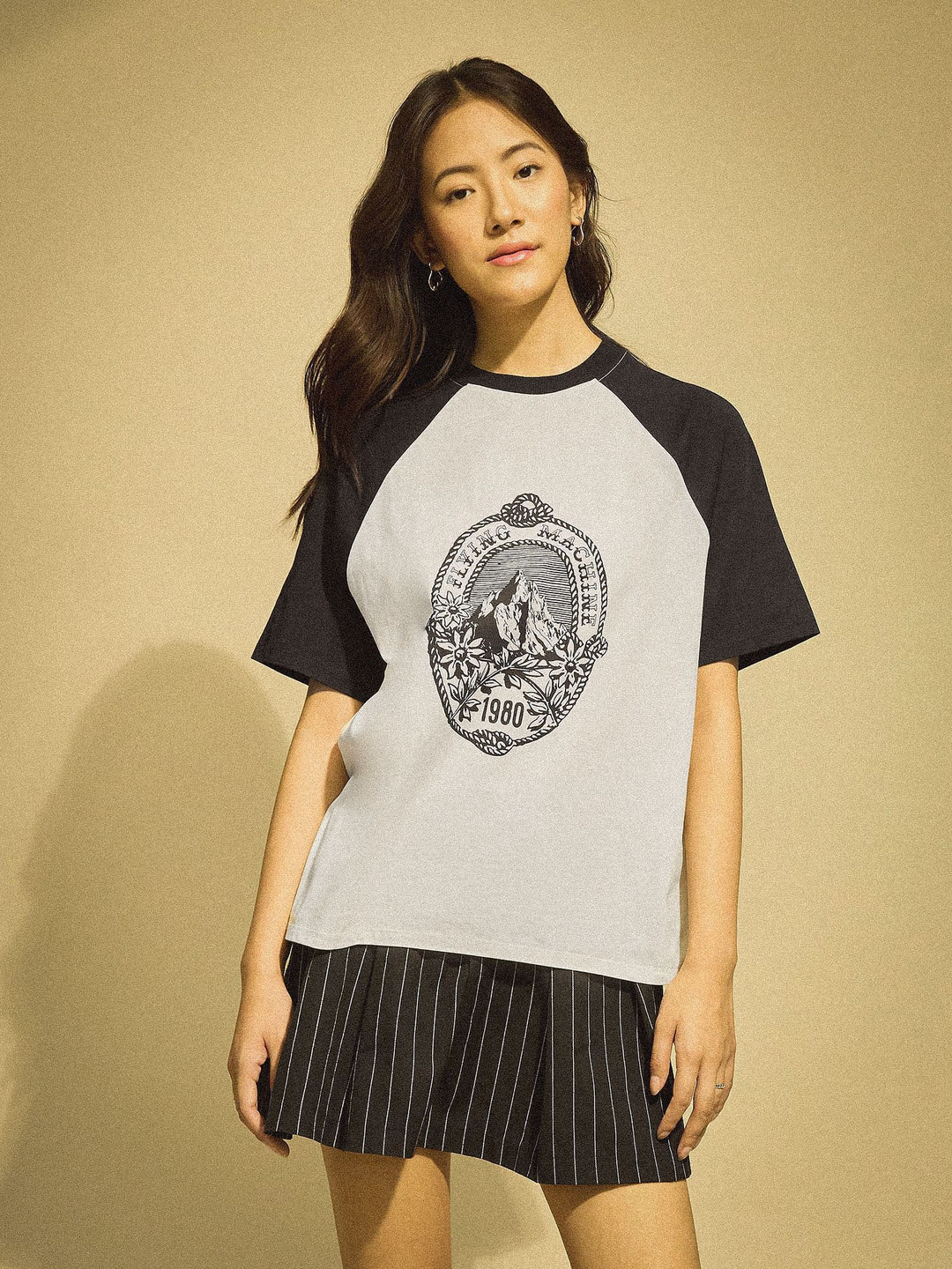 Flying Machine K-Street Boxy Fit Raglan Sleeves T-Shirt