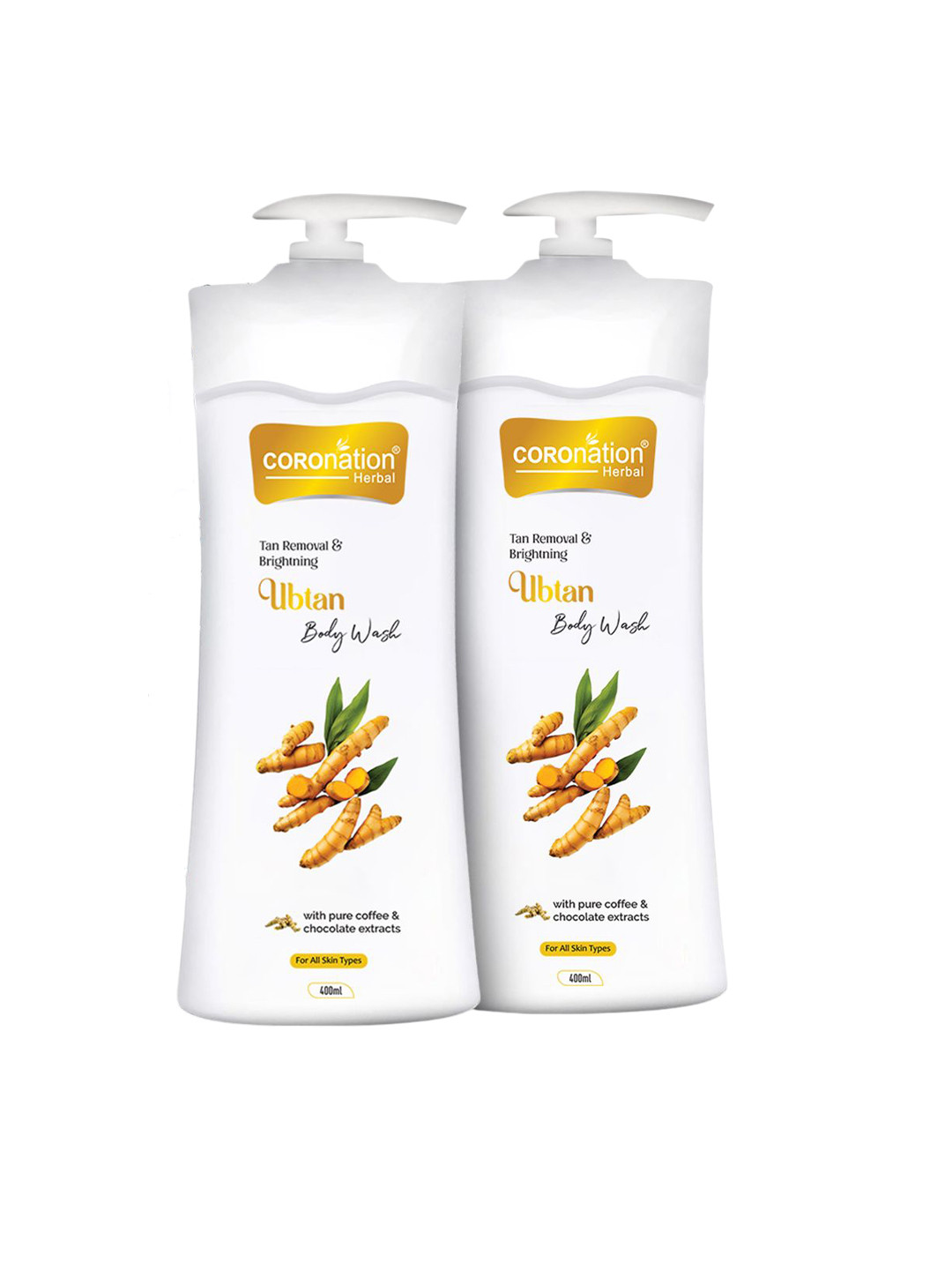 COROnation Herbal Set Of 2 Ubtan Body Wash With Vitamin E For Hydration-  400 ml Each