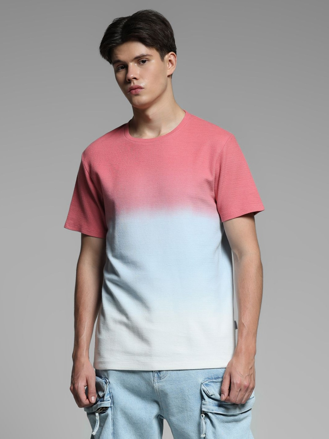 Jack & Jones Tie and Dye Printed Casual T-shirt