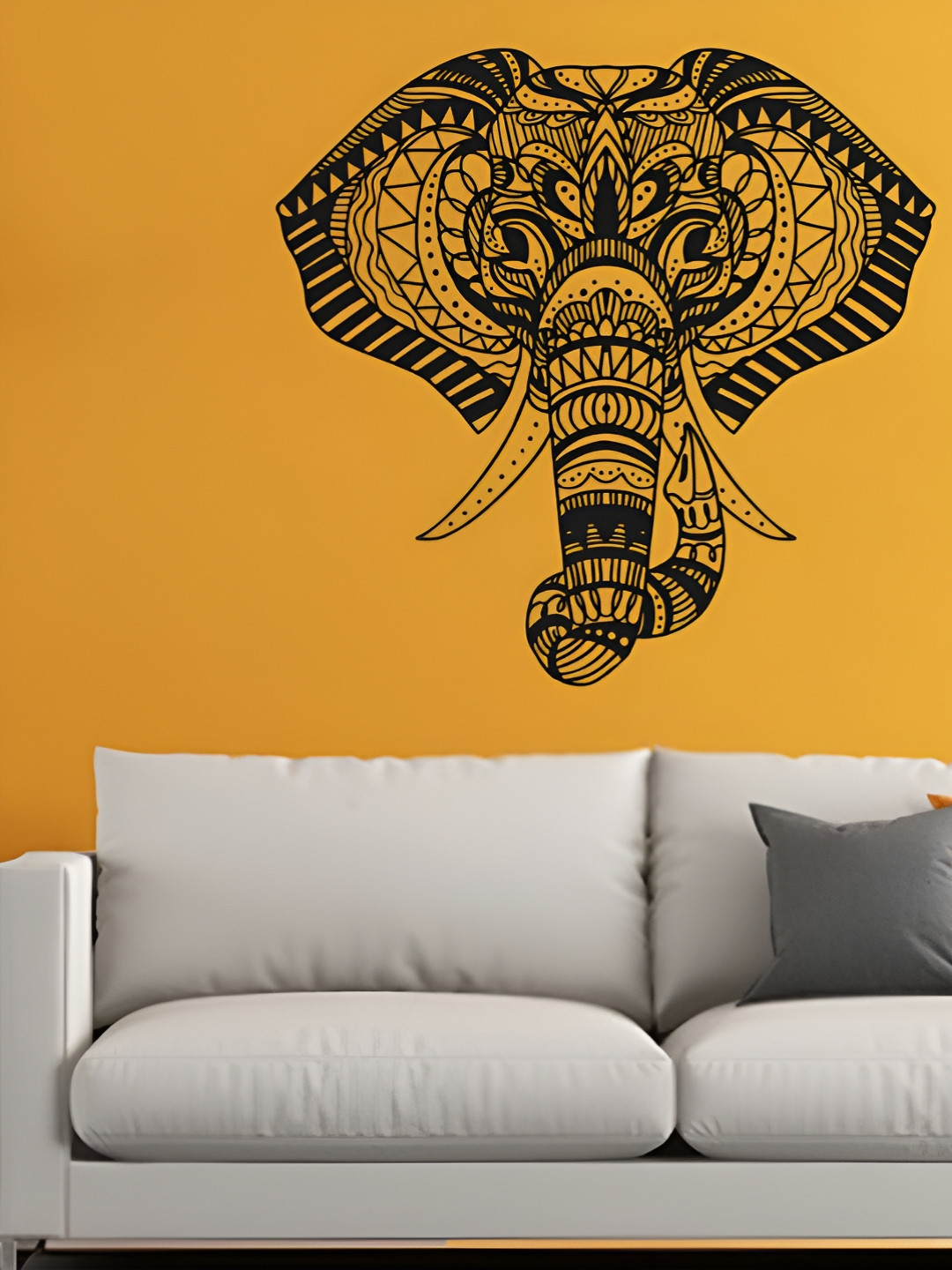 LANSTICK Black Splash-Proof Eco-Friendly Elephant Face Wallpaper
