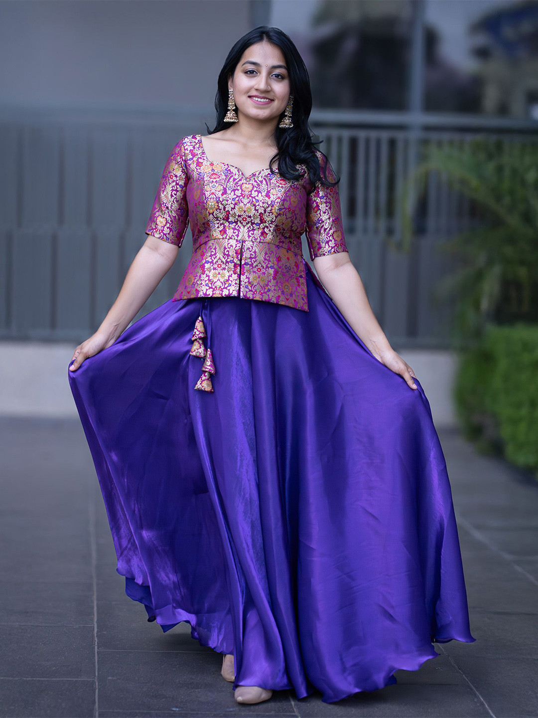 I LOVE SAREES Woven Design Ready to Wear Lehenga & Choli