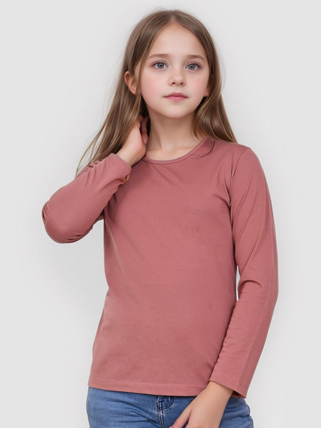 TELESTO Girls Long Sleeves Round Neck T-shirt