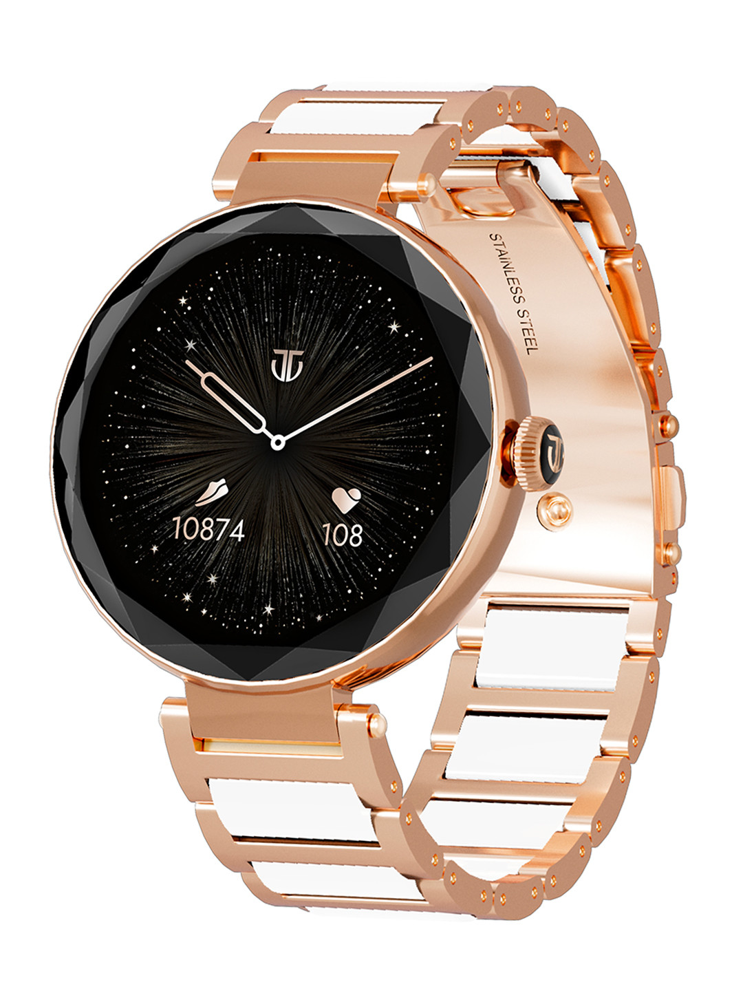 Titan Elixir 1.19 AMOLED Diamond Cut Design BP Skin Temp Monitorings IP68 Women Smartwatch