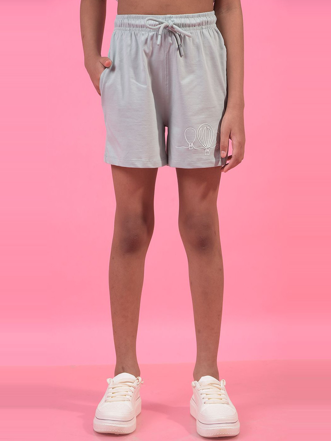 Crimsoune Club Girl's Mid-Rise Cotton Hot Pants Above KneeShorts