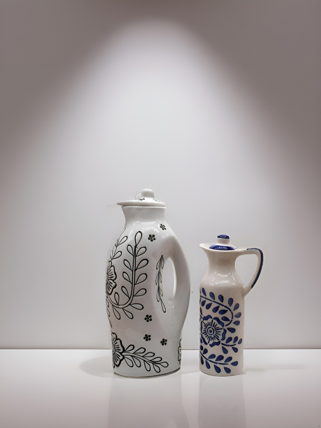 Kraftlik Handicraft White 20252 Pieces Ceramic Easy to Clean Oil Dispenser