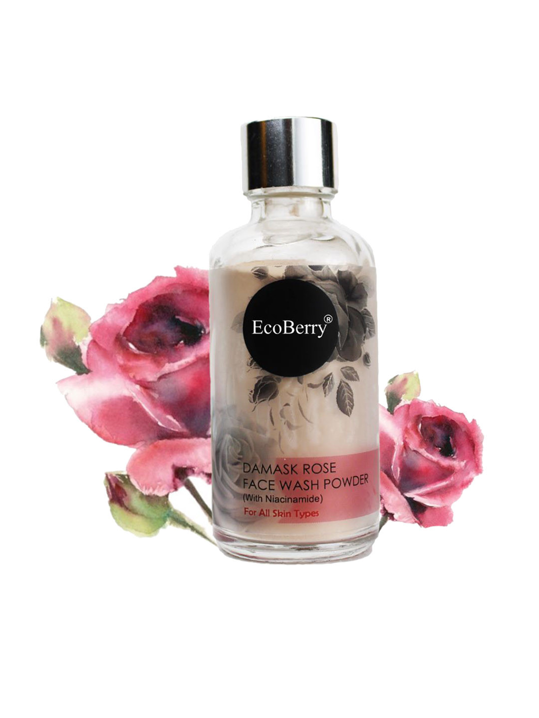 EcoBerry Damask Rose Face Wash Powder For Deep Nourishment- 30 g