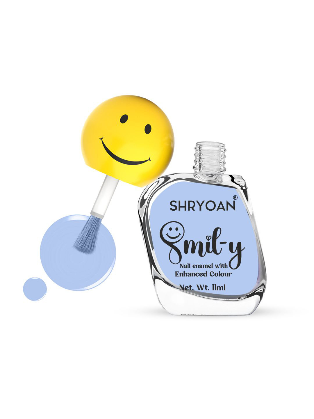 SHRYOAN Smily Ultra Glossy Long Lasting Nail Polish - 11 ml - Pale Blue -08