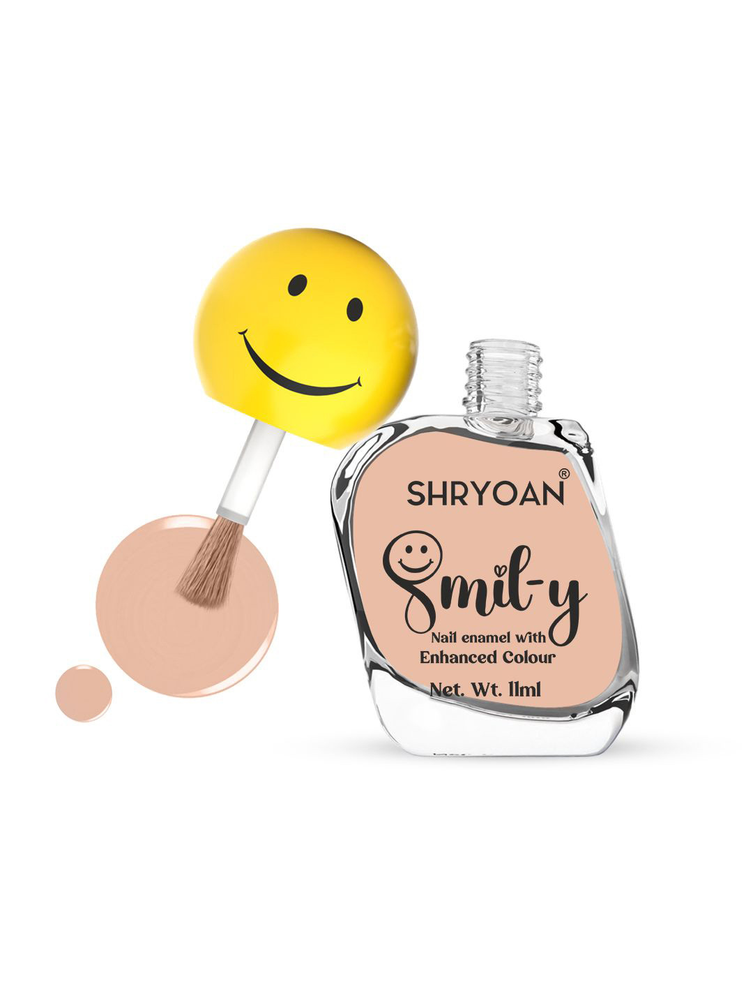 SHRYOAN Smiley Nail Paint With Enriched Color - 11 ml - Light Apricot 24