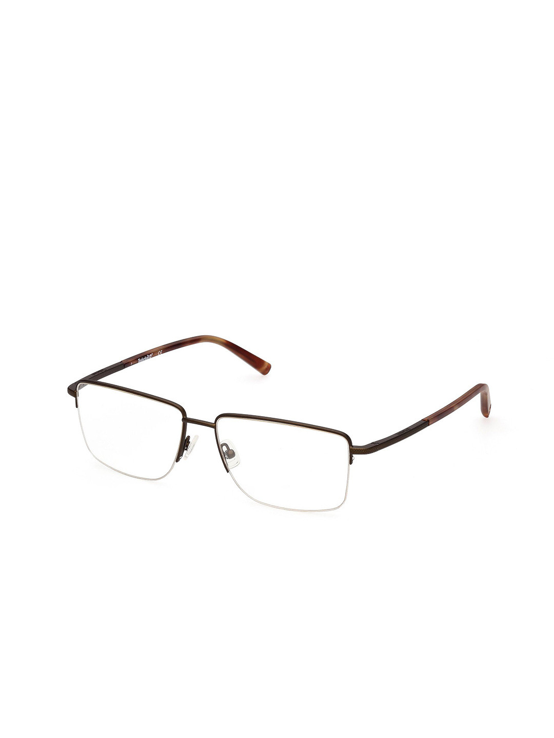 Timberland Men Metal Half Rim Rectangle Frames