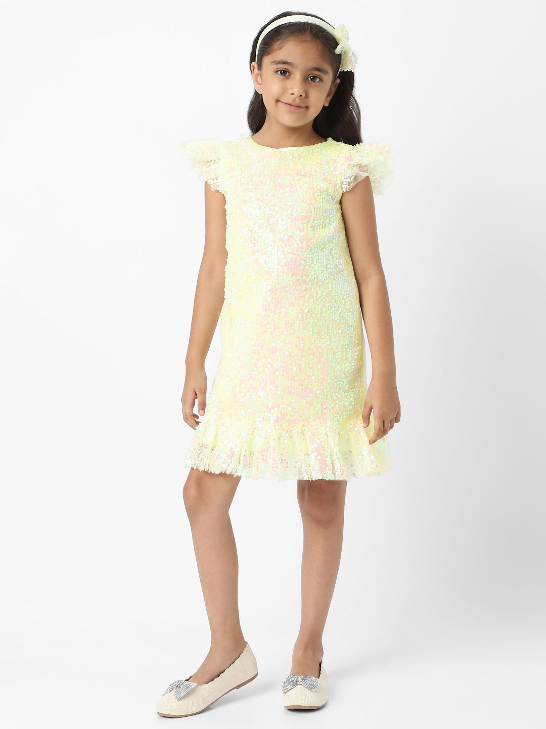 Nauti Nati Women Girls Mesh Sequin Party Frock