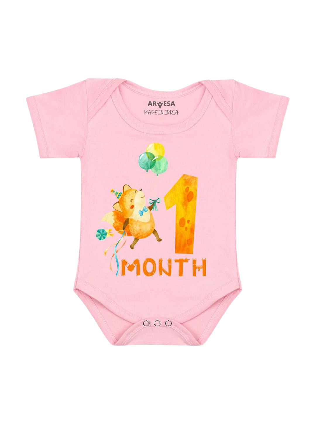 Arvesa 1 Month Baby Printed Bodysuit