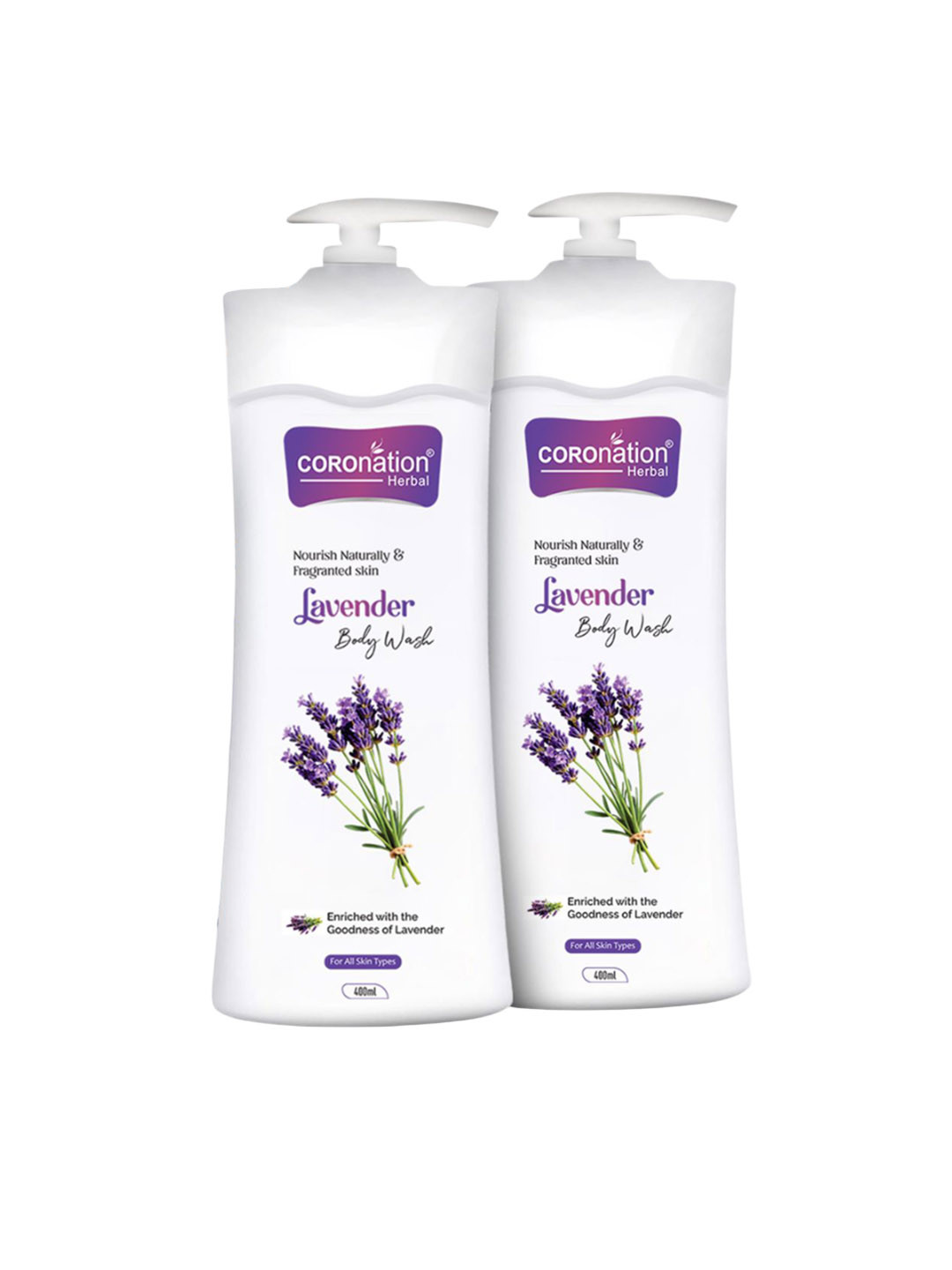 COROnation Herbal Set Of 2 Lavender Body Wash With Aloe Vera - 400 ml Each