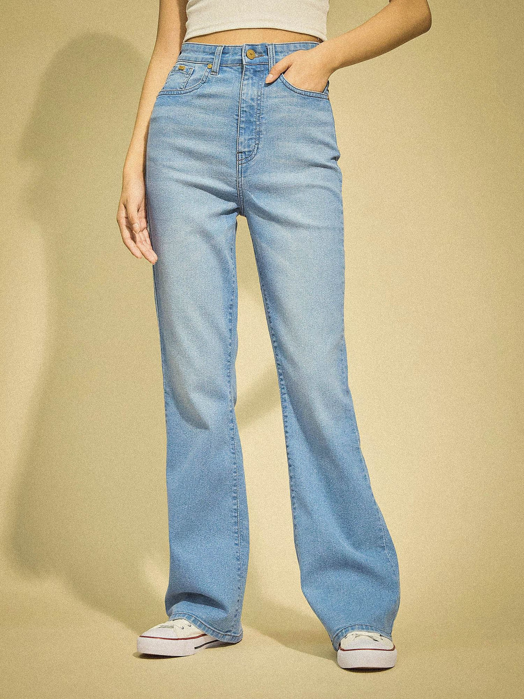 Flying Machine Women Ultra Wide Boot Cut Stretchable Jeans