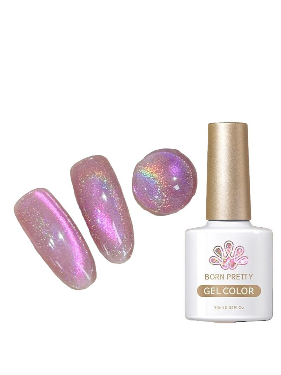 BORN PRETTY Auroras Rainbow Cat Eye Magnetic Gel Nail Polish- 10 ml- RA01