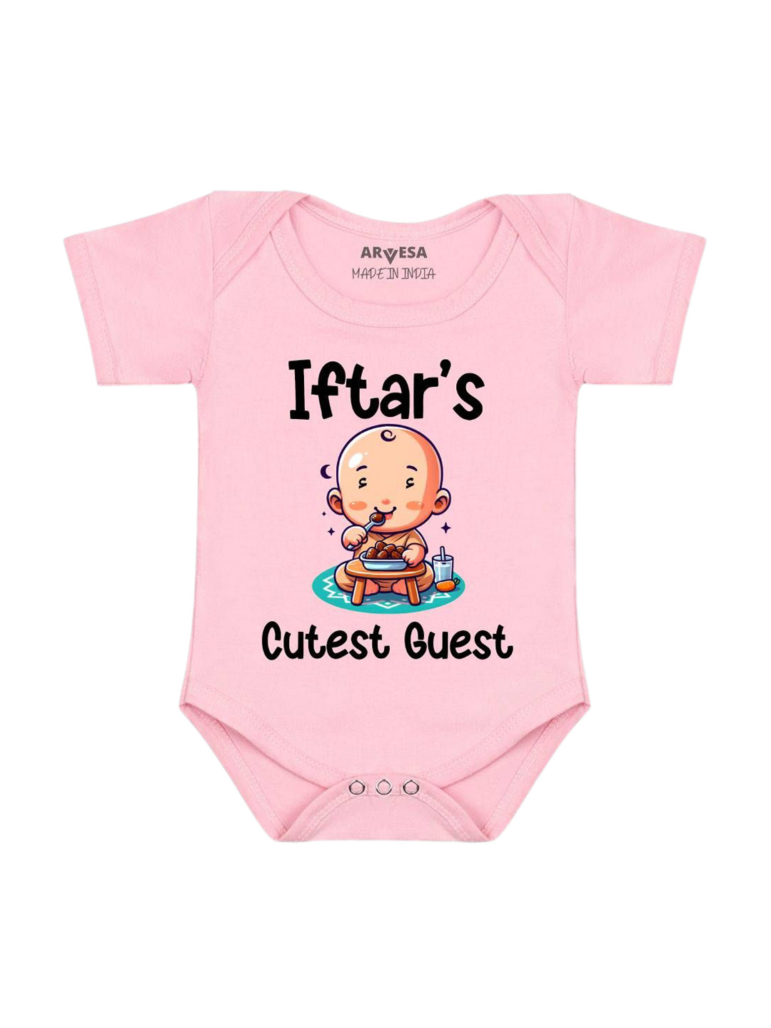 Arvesa Iftar Cutest Guest Printed Bodysuit