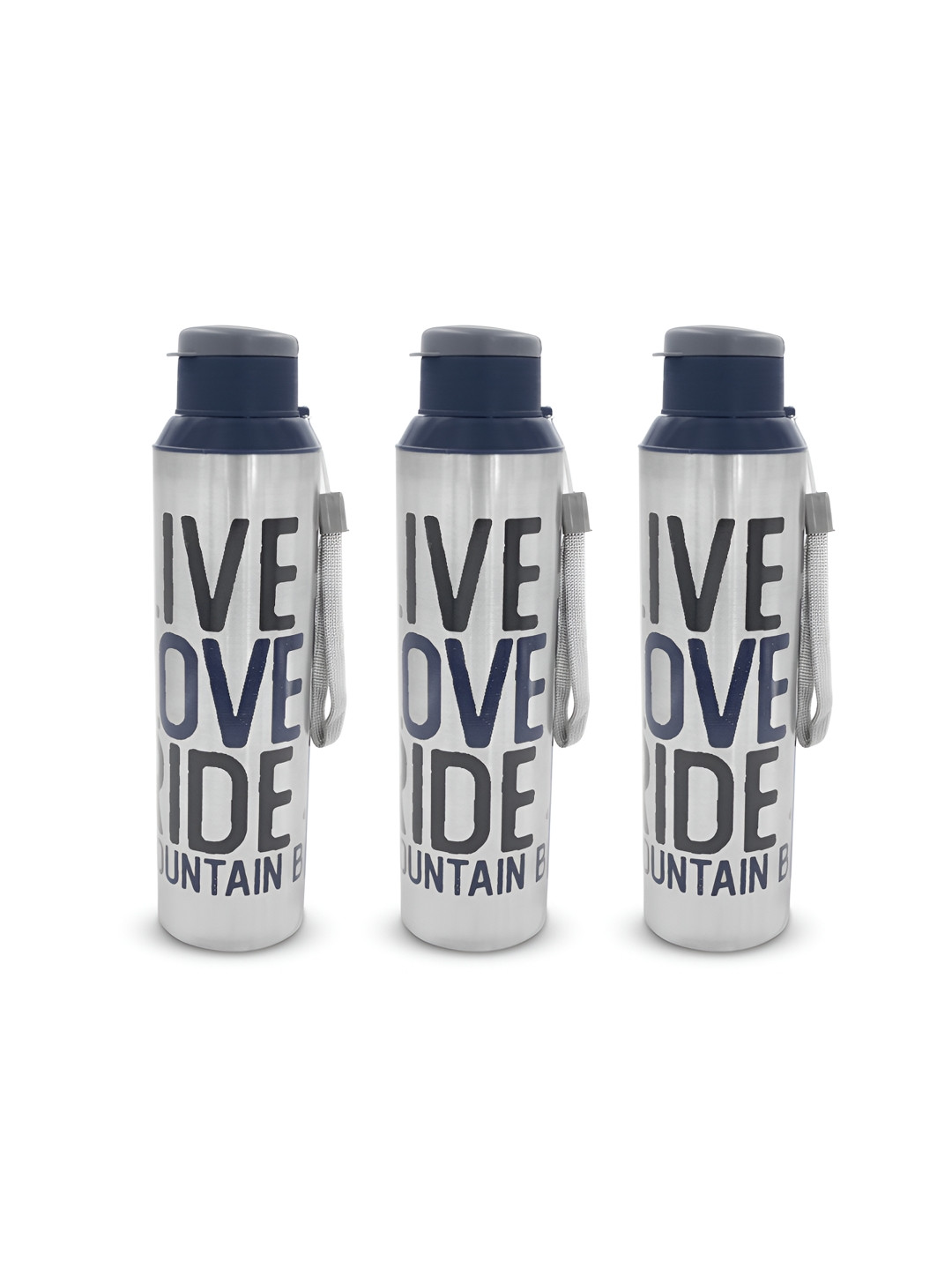 Dhara Stainless Steel Breeze Bike Stainless Steel Spill Proof 3 Pcs Sipper - 550ml