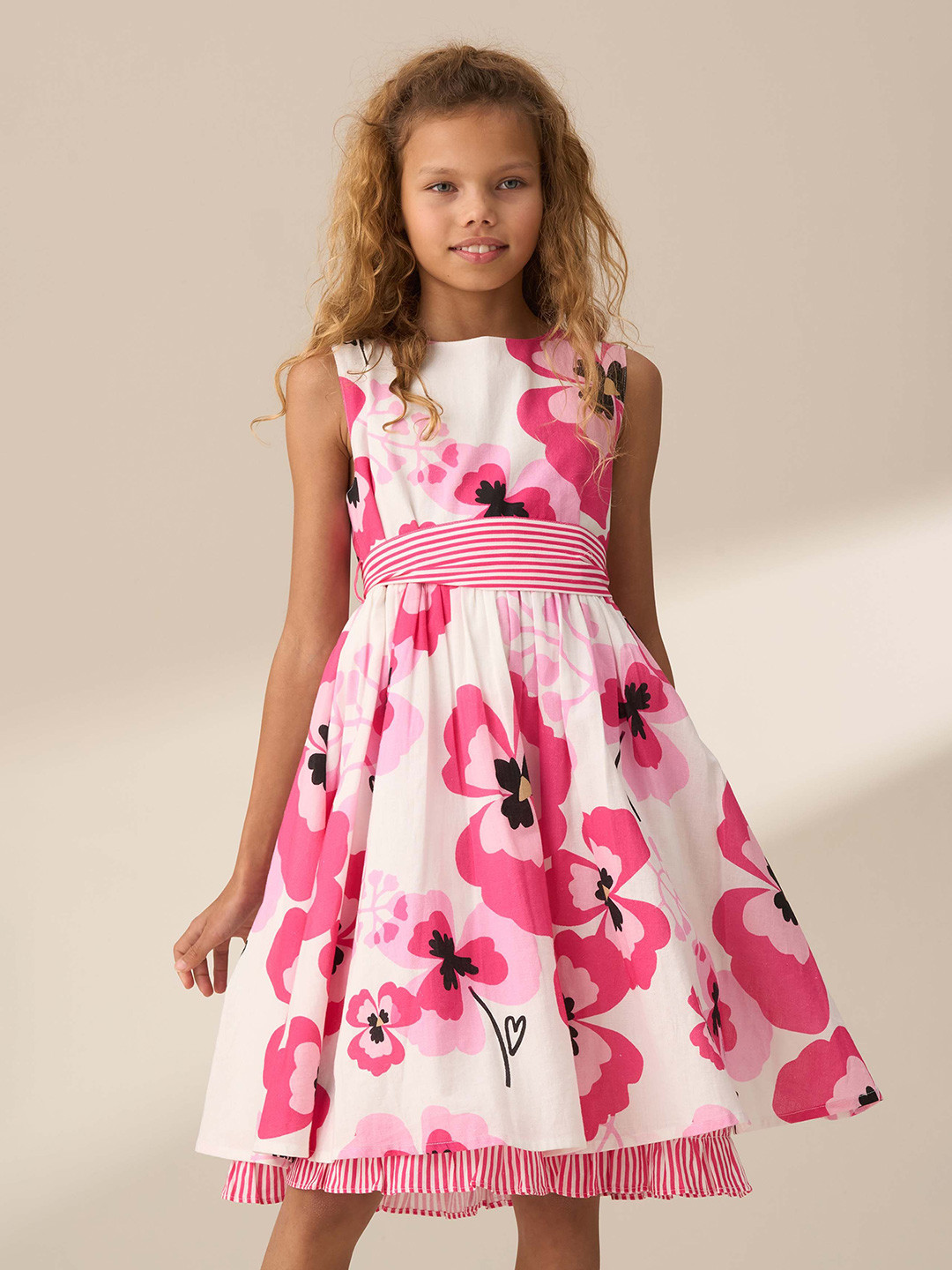 Angel & Rocket Girl Bella Pansy Print Dress