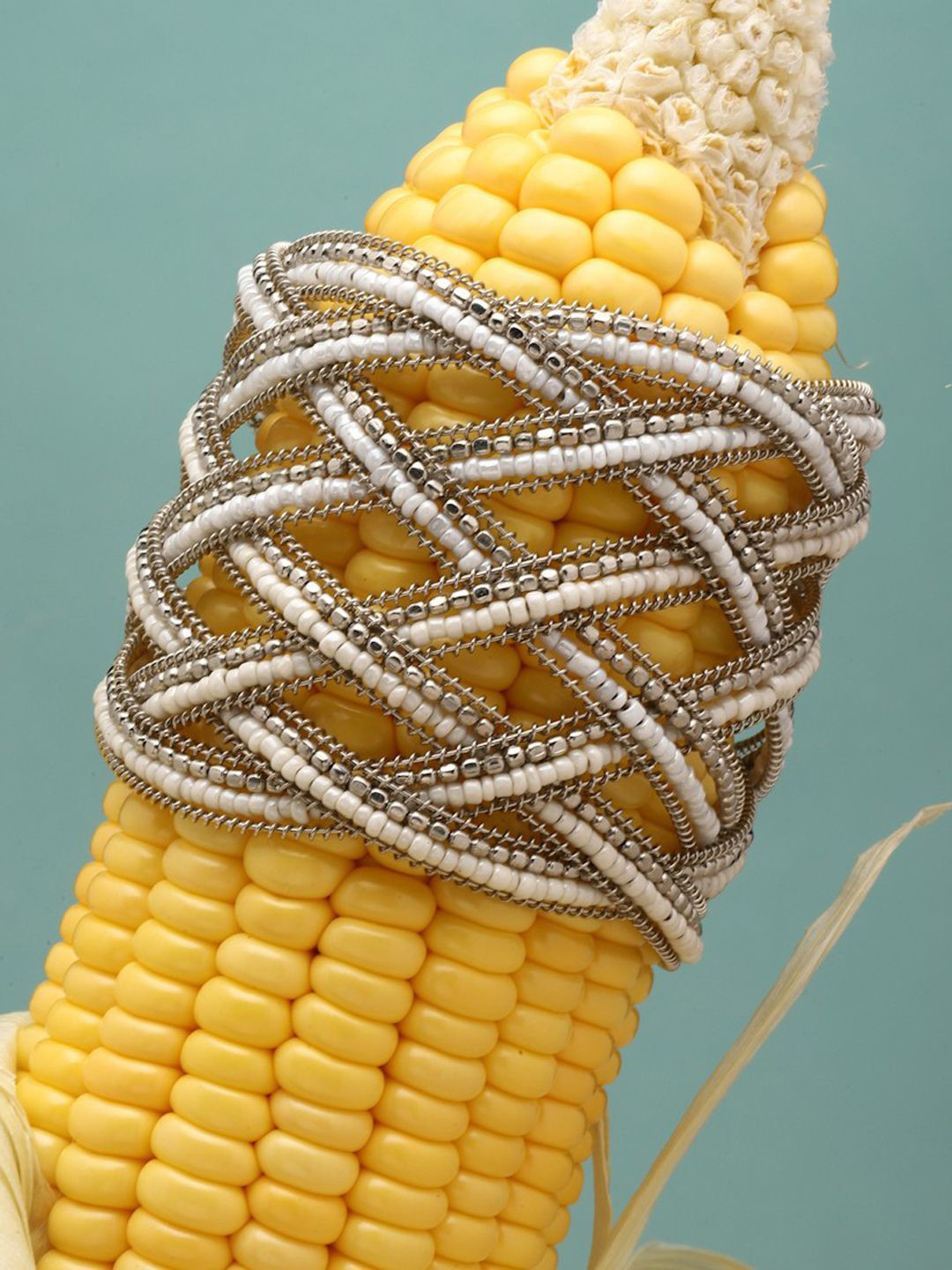 Moedbuille Silver-Plated  Design Oxidised Silver Plated Afghan Artifical Cuff Bracelet