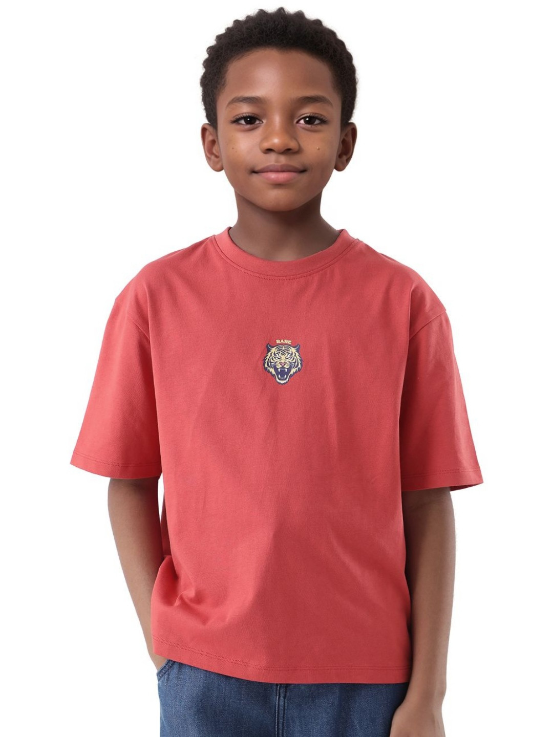 RARE ONES Boys Nate-T Graphic Printed Oversized Cotton T-shirt
