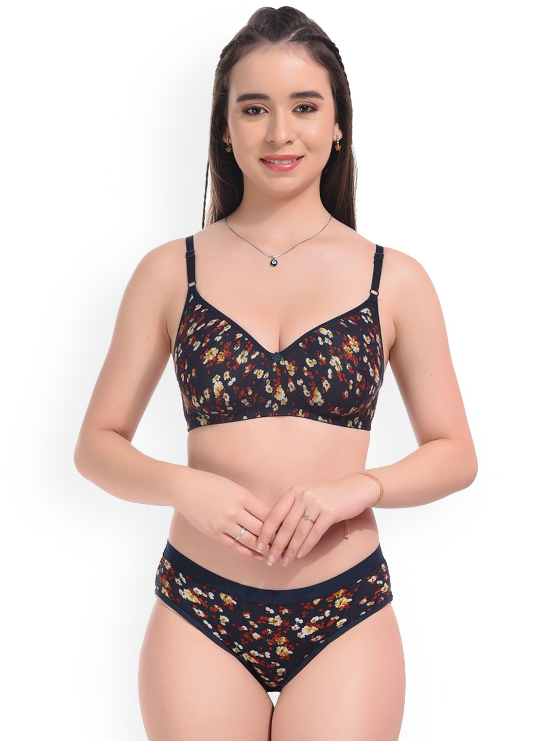 UNITRUST Non-Wired Lightly Padded lingerie Set Premium Lingeries BF