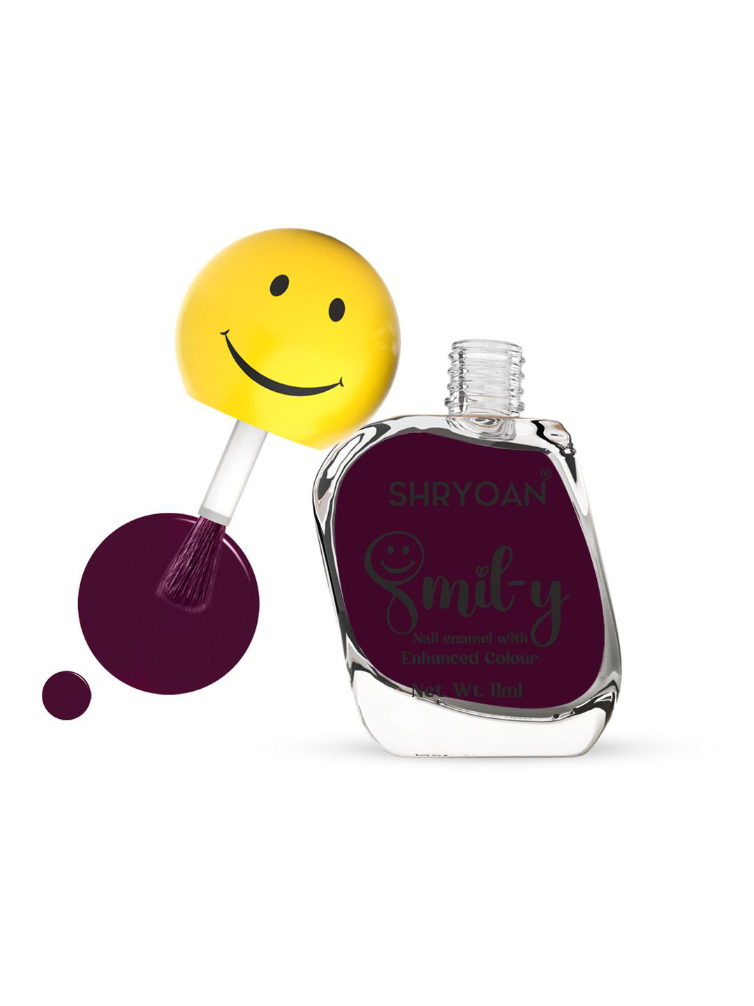 SHRYOAN Smiley Long Lasting Nail Paint With Enriched Color - 11 ml - Barossa 23