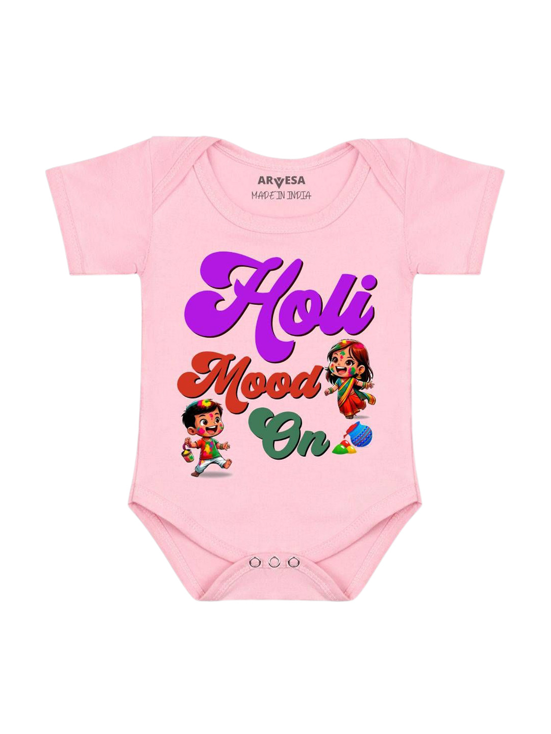 Arvesa Holi Mood On Printed Bodysuit