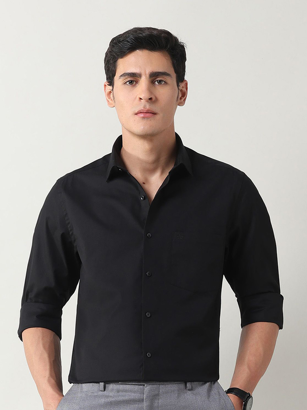 Arrow Spread Collar Classic Twill Formal Cotton Shirt